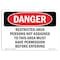 Signmission Safety Sign, OSHA Danger, 3.5" Height, 5" Width, Restricted Area Persons Not Assigned, Landscape OS-DS-D-35-L-1547 - alternate 1